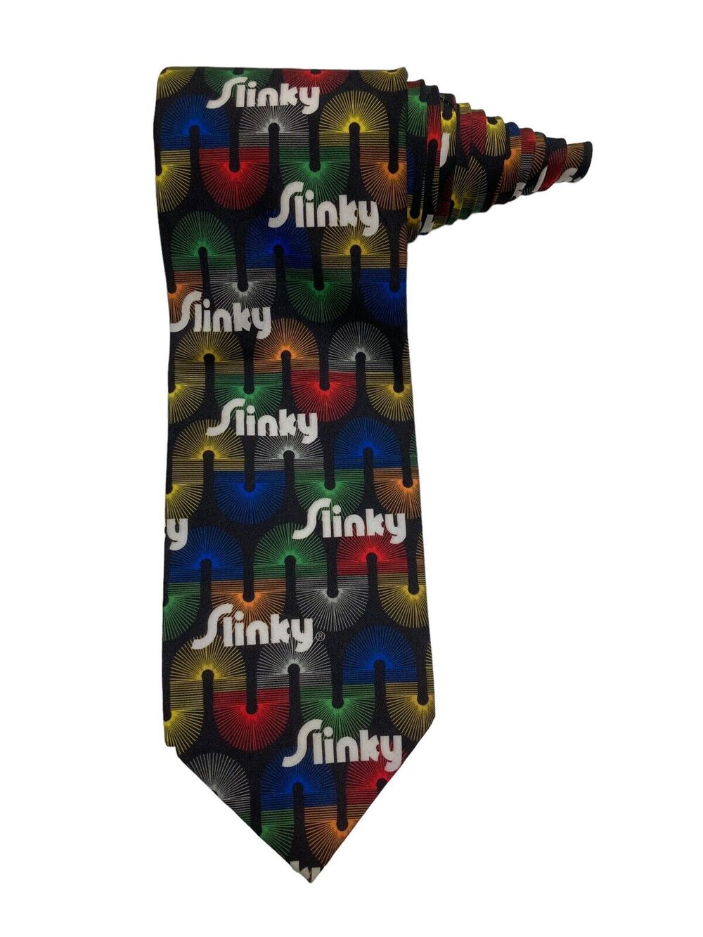 Ralph Marlin Slinky Game Toy Vintage Novelty Necktie Polyester